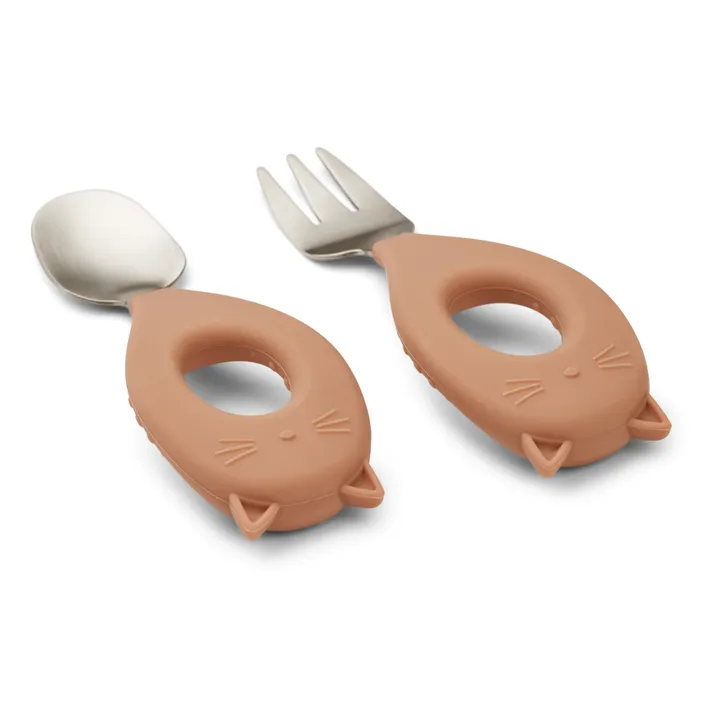 Liewood Couverts Stanley en inox - Set de 2 | Rose pâle
