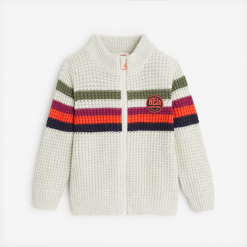 Gilet bébé garçon rayures gris Catimini Gris ou noir