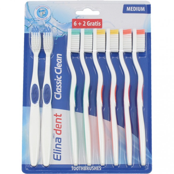 Zahnbürste Elina dent 6 + 2 Gratis