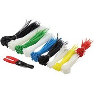 Kit d'attache-câbles, assortis, nylon, contenu: 600