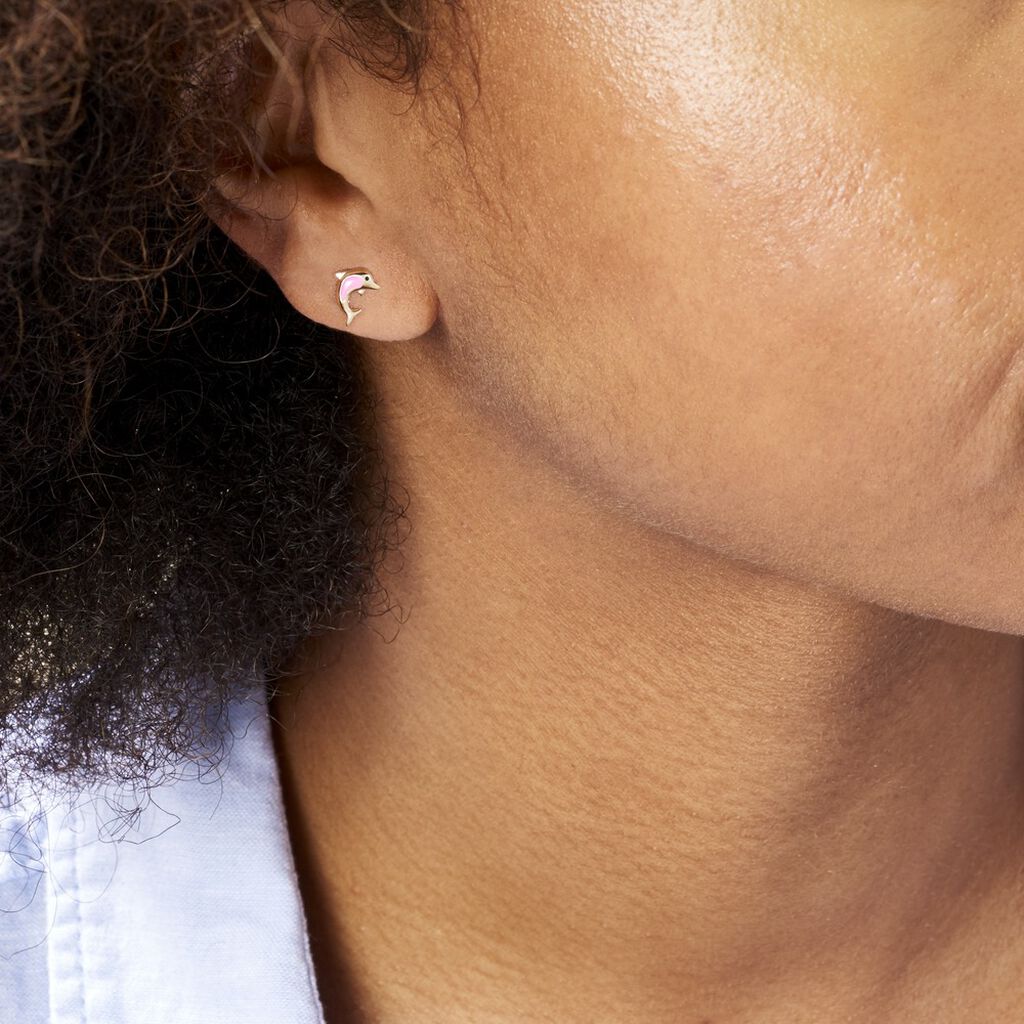 Boucles D'oreilles Puces Or Jaune Mael Smalto