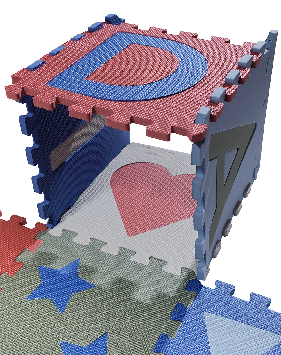 Spielmatte PUZZLE ARON & NORA 16-teilig in rot