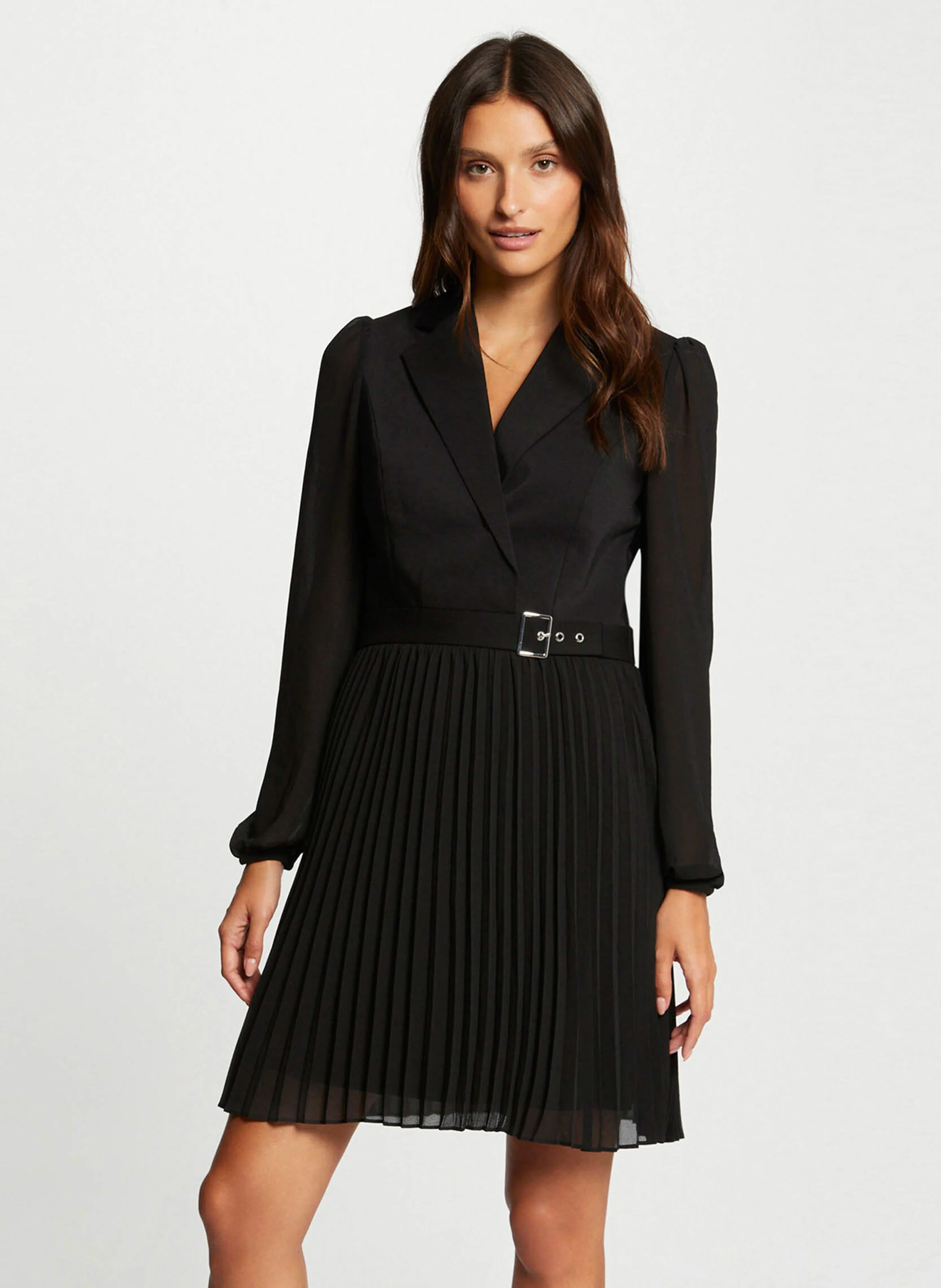 RTITO - Robe courte en coton mélangé | Noir