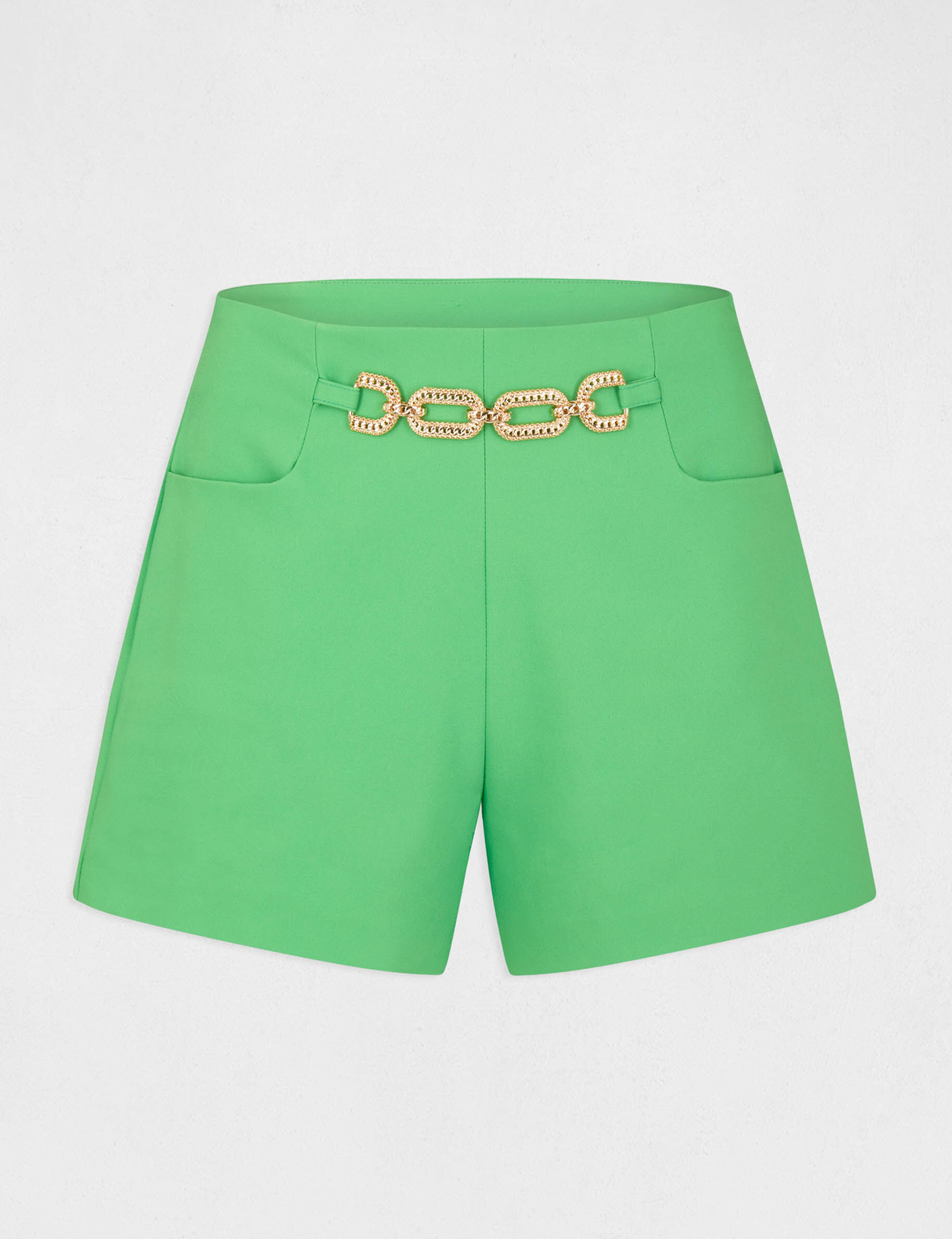 Short city droit avec ornement vert femme - vert