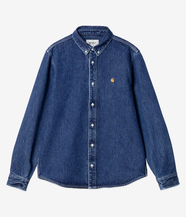 Carhartt WIP Weldon Perry Hemd (blue stone washed)