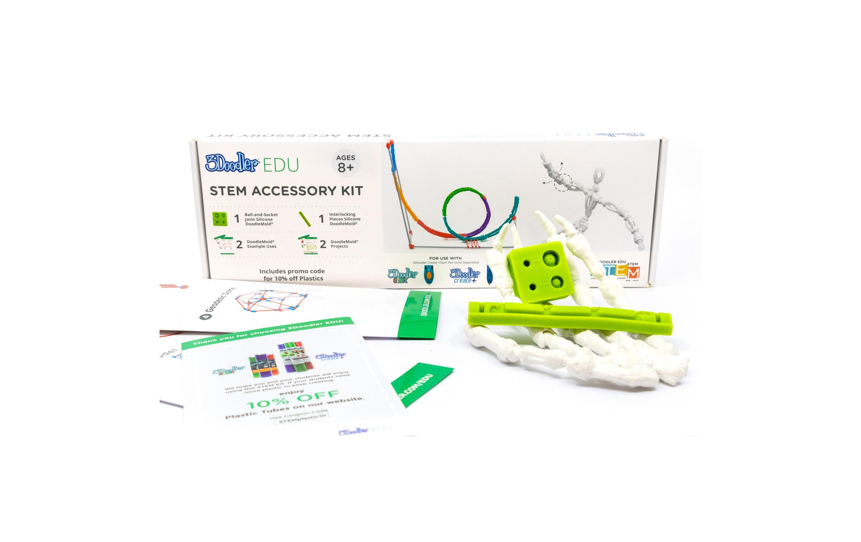 3D Pen Filament STEM Accessory Kit Grün/WeissEDU STEM Set mit vielseitigem Zubehör und Aktivitäten