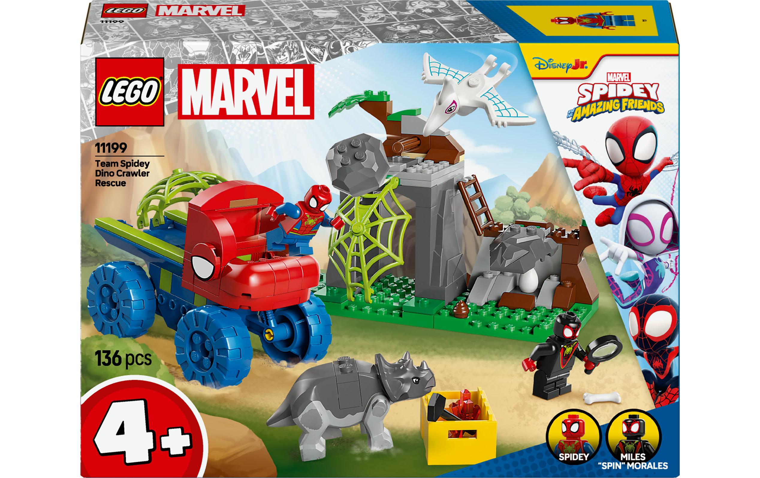 Marvel Spideys Team im Dino-Truck 11199Spidey Bau- und Spielset für Superhelden-Abenteuer
