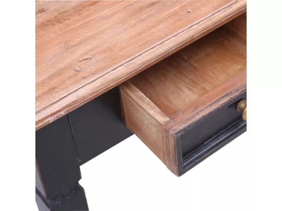 Bureau d'écriture et tiroirs 90x50x101 cm bois massif d'acajou