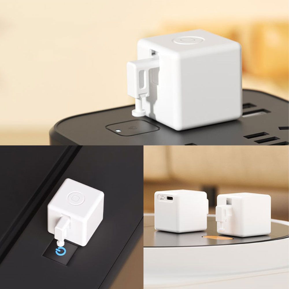 Fingerbot Plus Smart Funkschalter für Kippschalter & Taster mit App Steuerung und Akku (400mAh) (iOS/Android) - Weiss