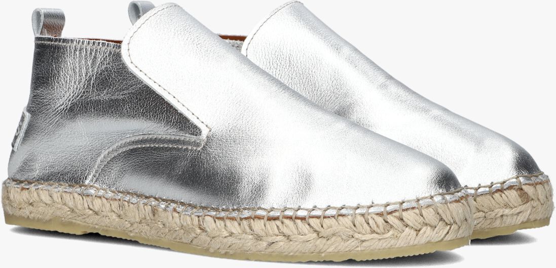 SHABBIES zilveren shabbies espadrilles elche  lofa metallic