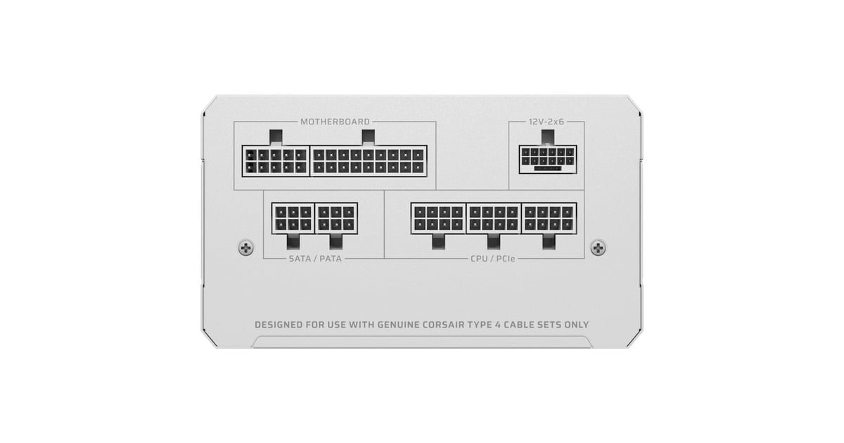 CorsairRM850e (2025) White modulaire 850 watt voeding   (Wit, 1x 12V-2x6, 2x PCIe)