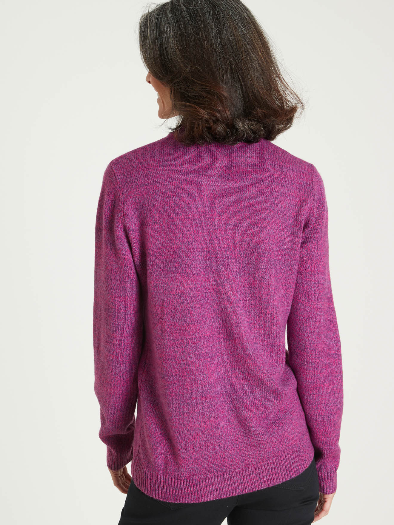 Pull col montant manches longues