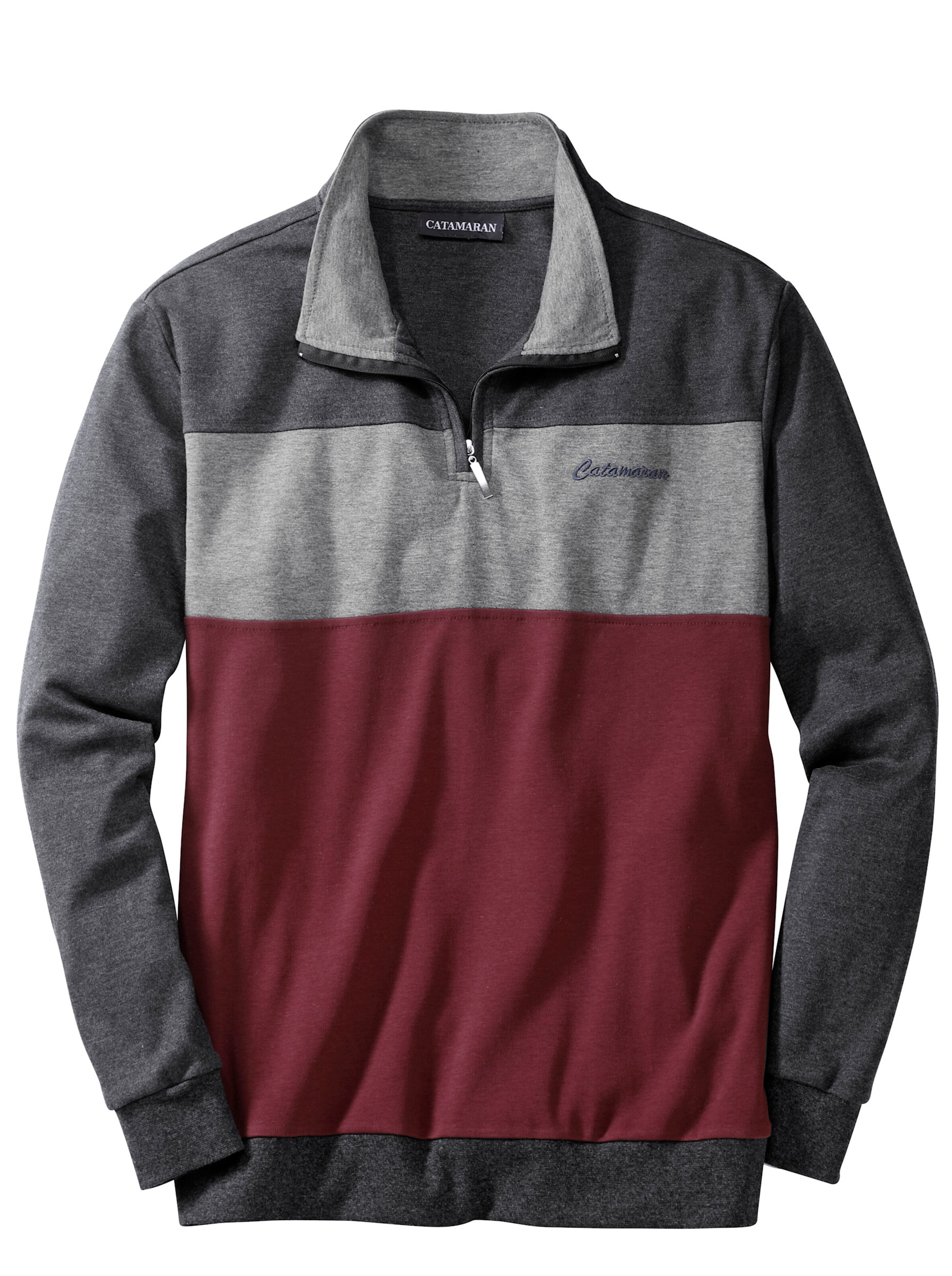 Catamaran Sweatshirt in rot-anthrazit