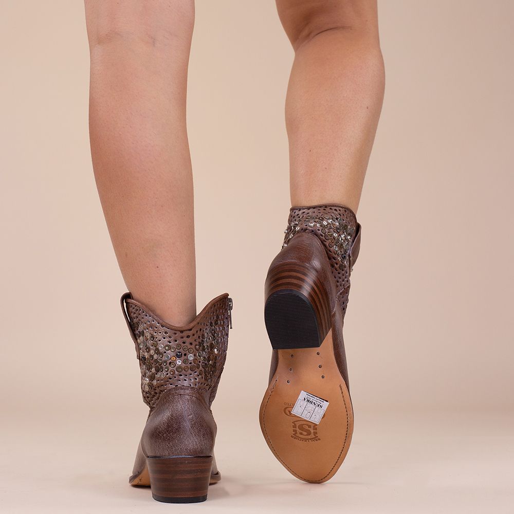Sendra korte boots 8602 vintage bruin