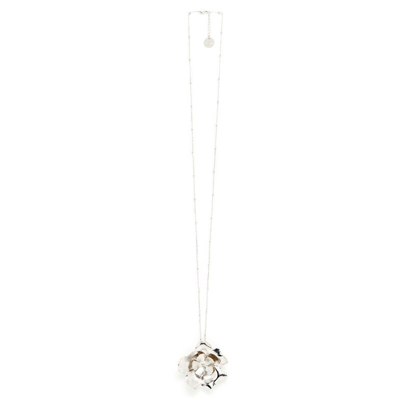 sautoir fleurs plaqué argent - ORPHÉE