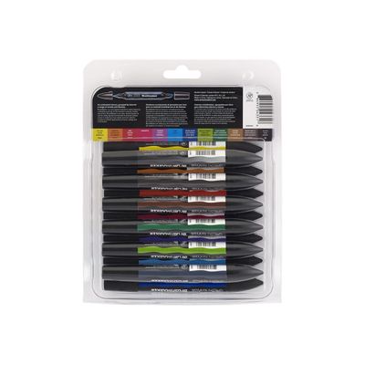 BrushMarker - Pack de 12 stylos pinceaux et marqueurs - teintes vives