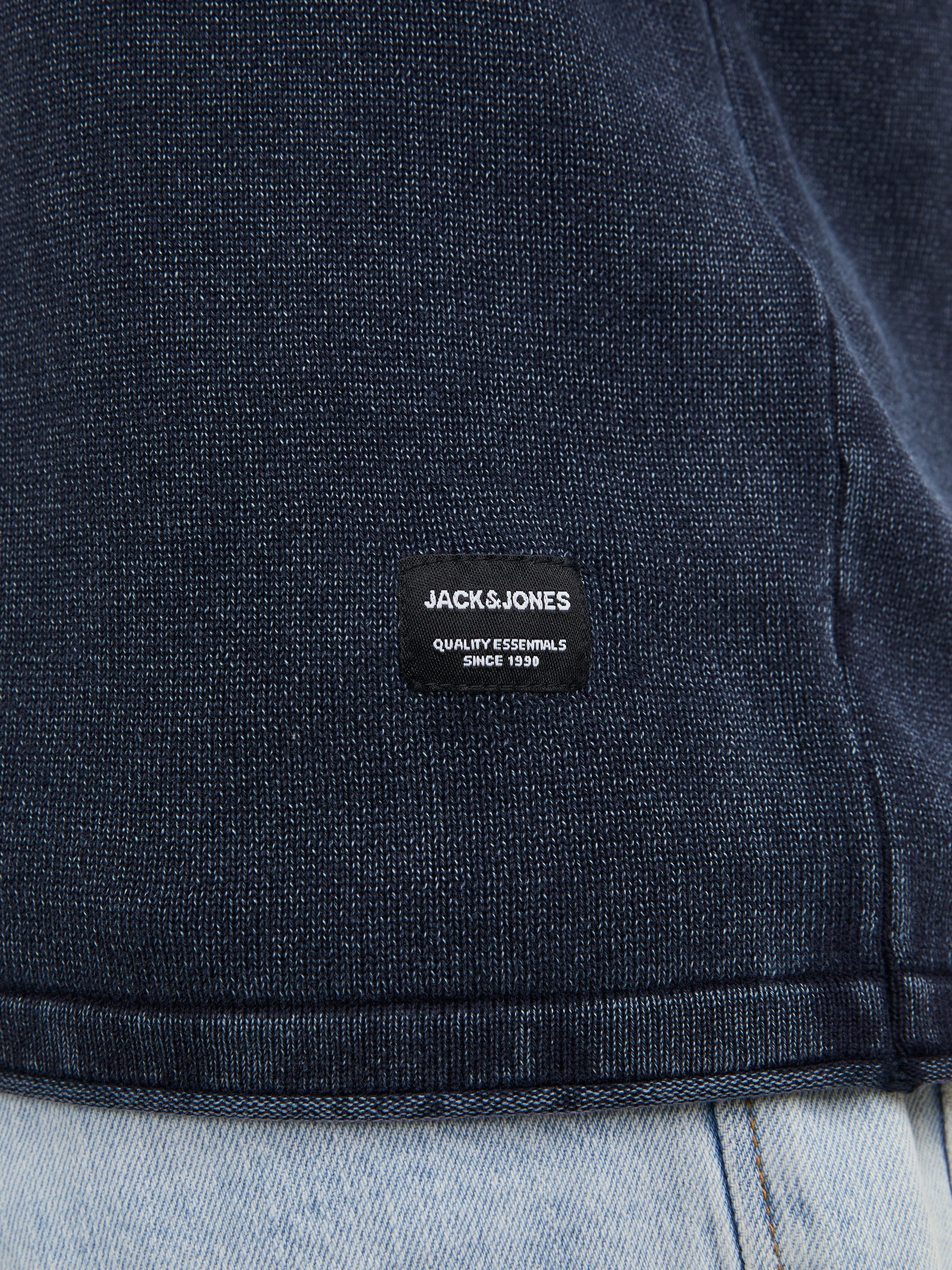 Jack & Jones Rundhalspullover »JJELEO aus pflegeleichter Baumwollqualität«, unifarben, modisch, schmal, Baumwolle, Rundhals