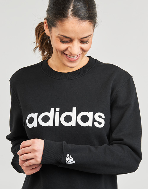 Adidas Sportswear - W LIN FT SWT - Noir / Blanc