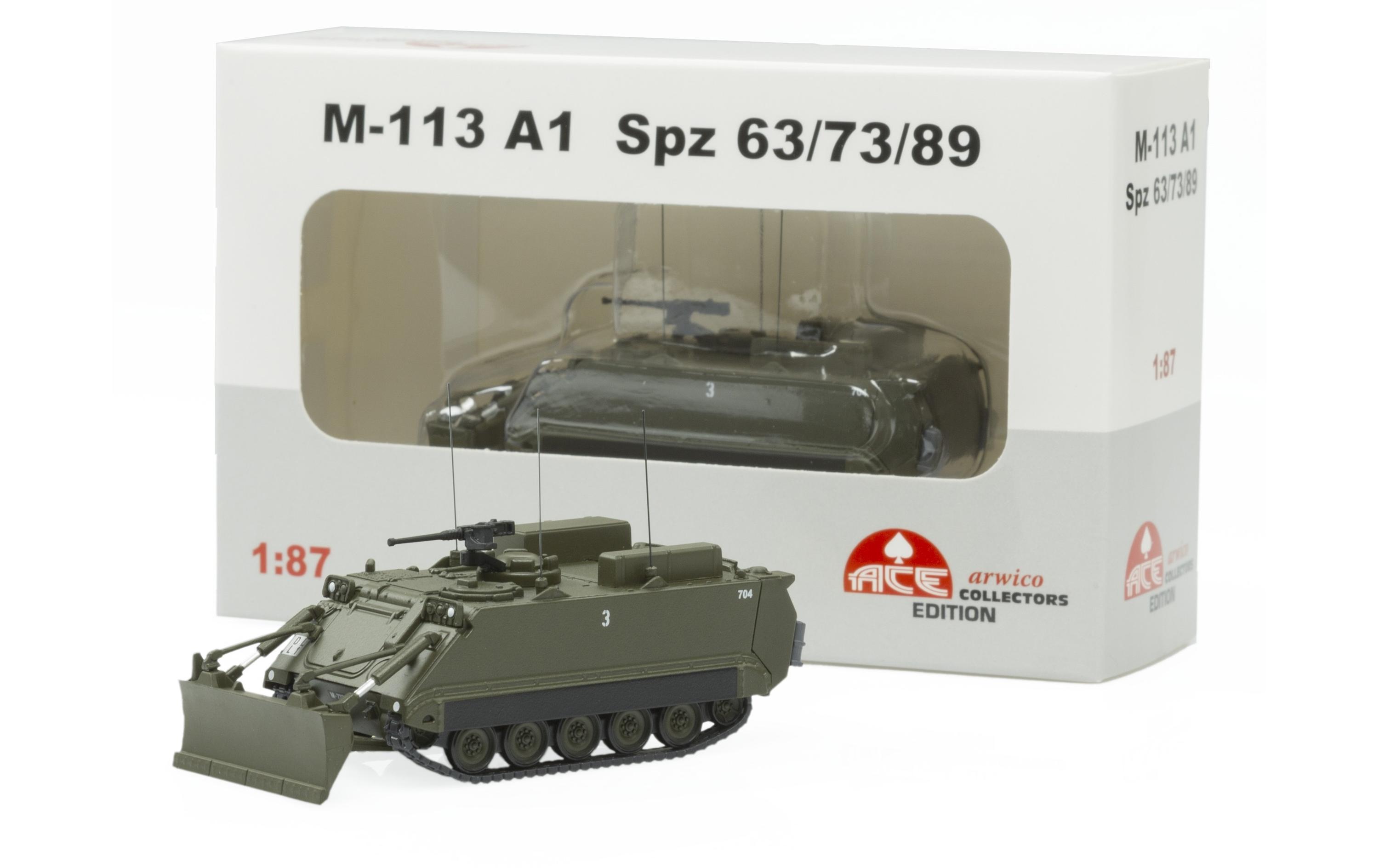 M113 Geniepanzer 63 mit Räumschild 1:87H0 Panzer Modell
