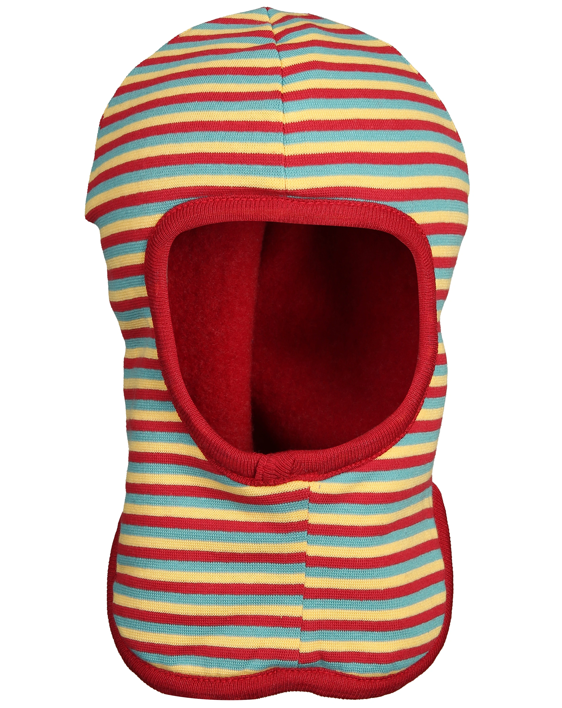 Wende-Schlupfmütze SWITCH WOLLFLEECE in rot/bunt