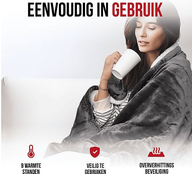 DistinQ - Elektrische Bovendeken - XXL - 180x160 cm
