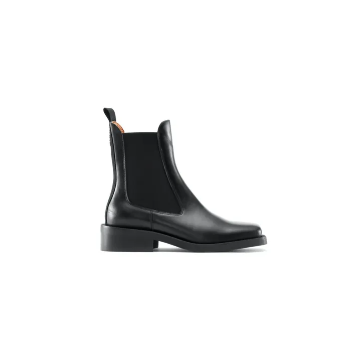 Ganni Chelsea Boots Cuir | Noir