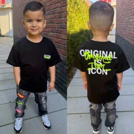 Black backside icon tee