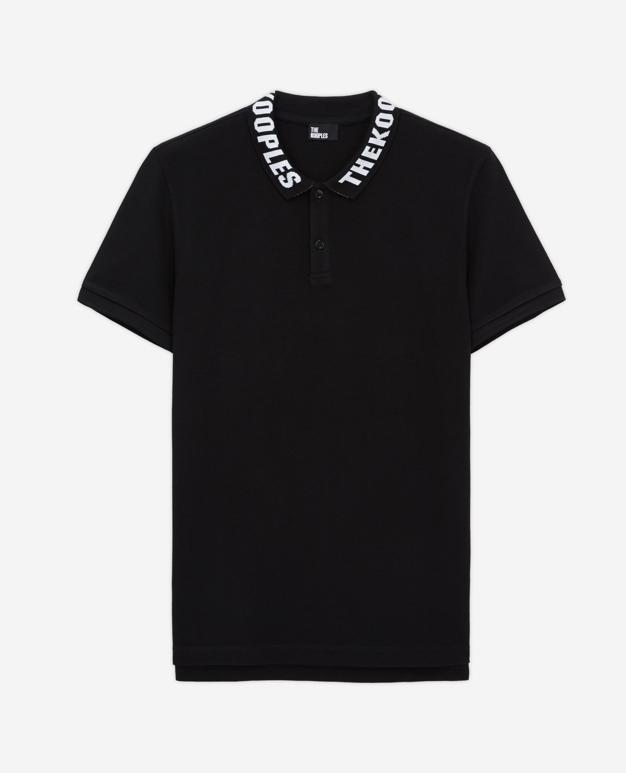 Polo à col logo noir