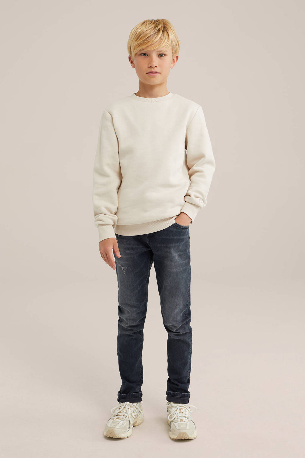 WE Fashion slim fit jeans grey blue denim