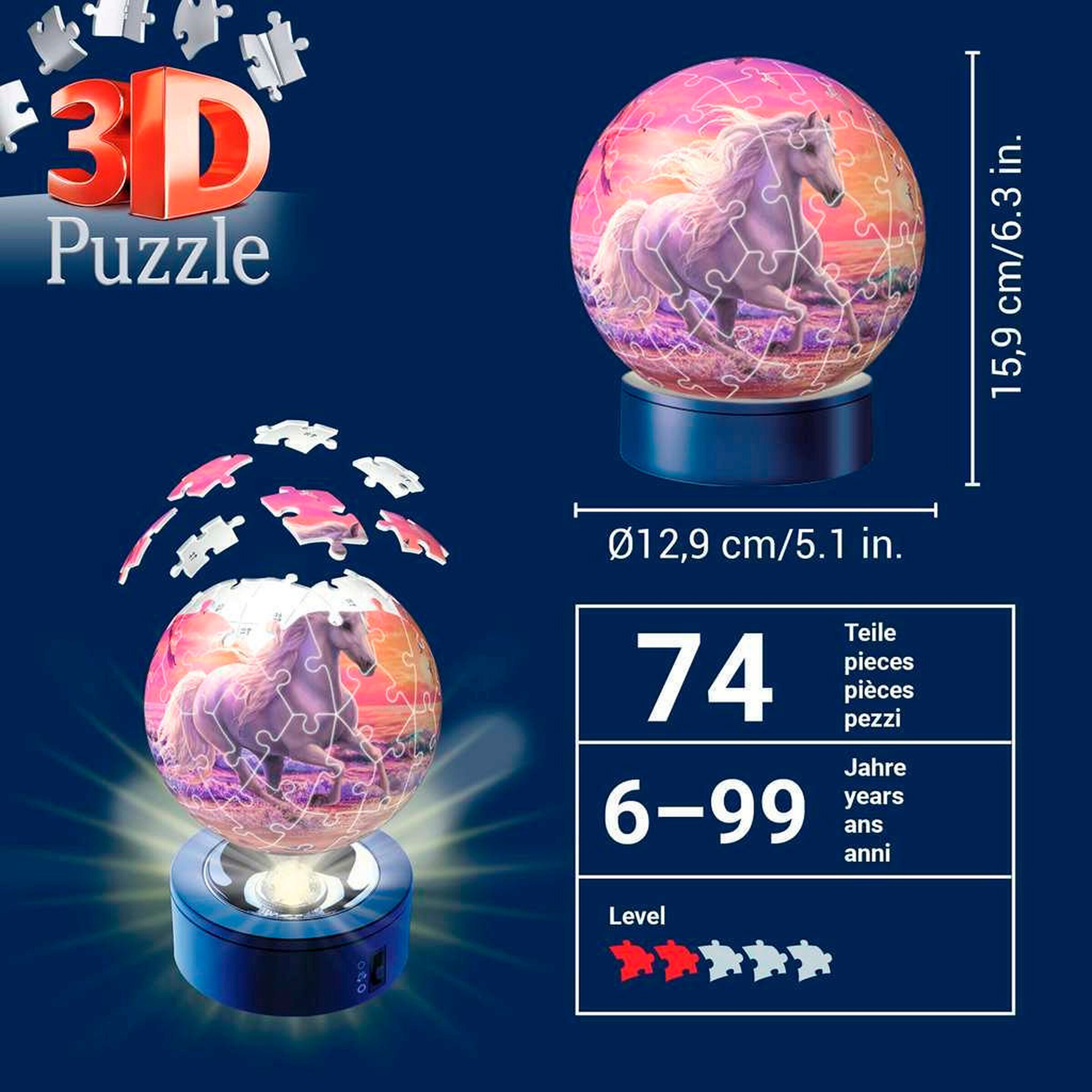 Ravensburger Nachtlicht Pferde am Strand