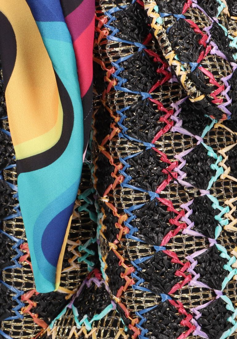 KURT GEIGER LONDON multi kurt geiger london handtas raffia kensington bag