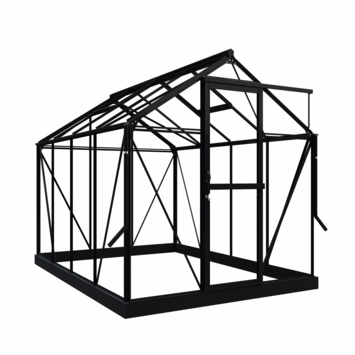 Royal Well Mary II kweekkas aluminium zwart 6,17 m²