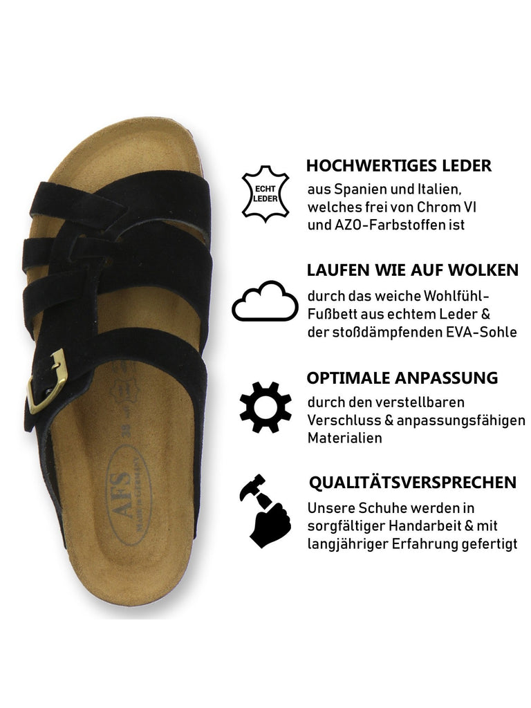 Pantoletten Damen Kralle schwarz
