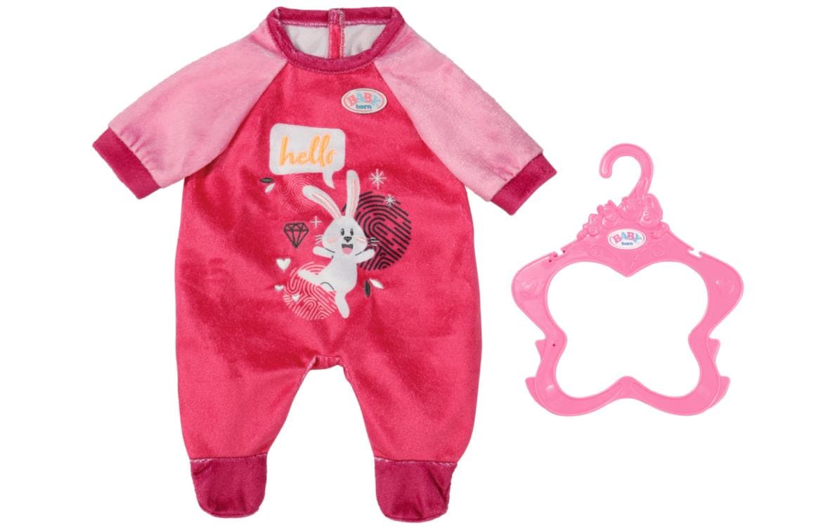 Puppenkleidung Strampler Pink 43 cmKuschelig weicher Puppen-Einteiler