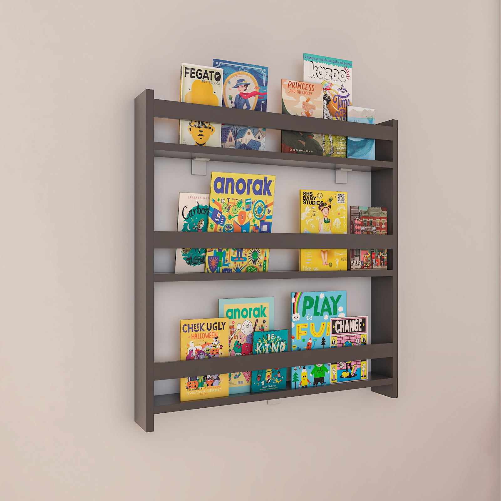 Kinderregal KIDOS - anthrazit - 70 cm breit