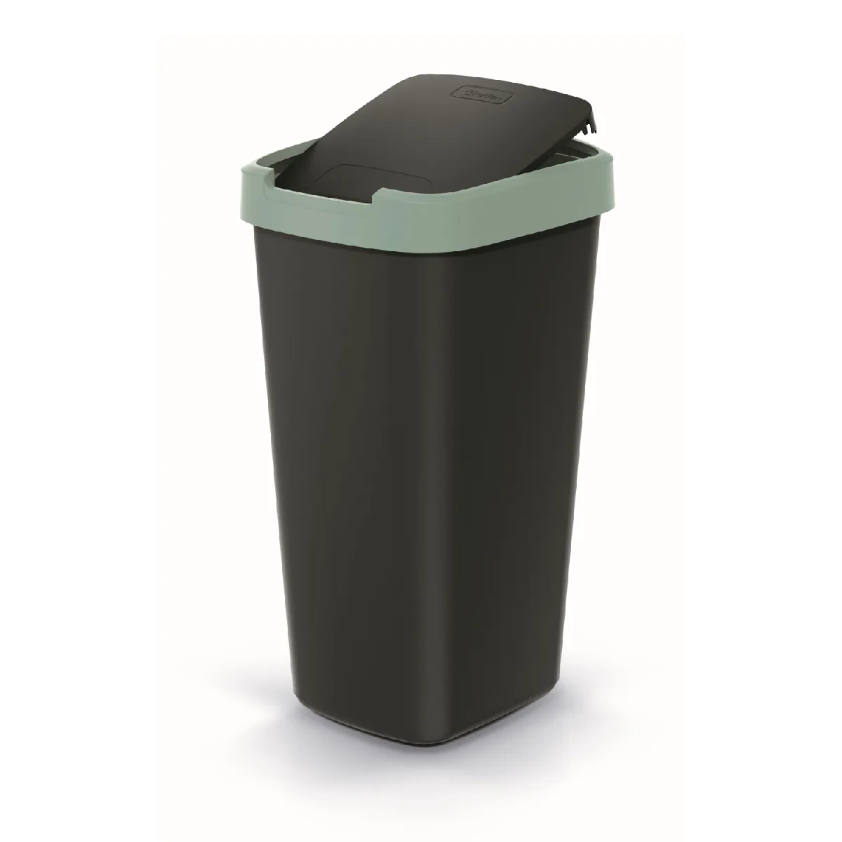 Keden Compacta Q Poubelle - 25 L - Noir/Vert clair