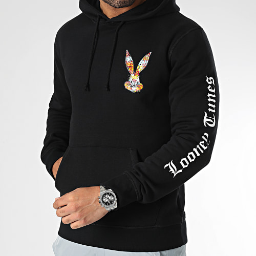 Sweat Capuche Sleeves Bugs Bunny Graff Noir
