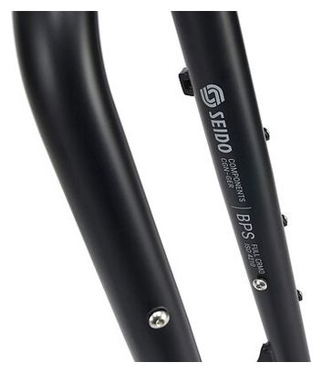 Fourche Seido BikePackingSteel | 15x110mm | Déport 51mm Noir