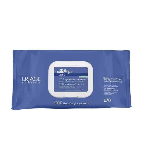 1ère Lingettes D'Eau Nettoyante Bébé Uriage - 70 lingettes