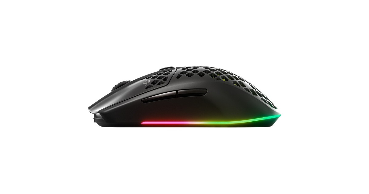 SteelSeriesAerox 3 Wireless - Onyx gaming muis  (Zwart, 18.000 dpi, RGB leds)