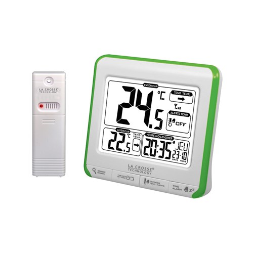 Station de temp. Avec alertes vert