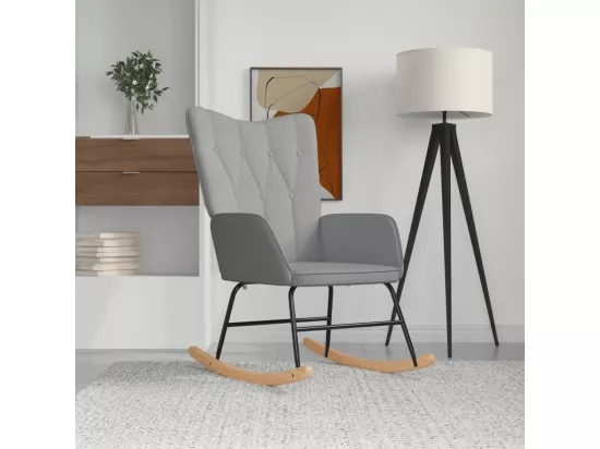 Chaise à bascule Gris clair Tissu
