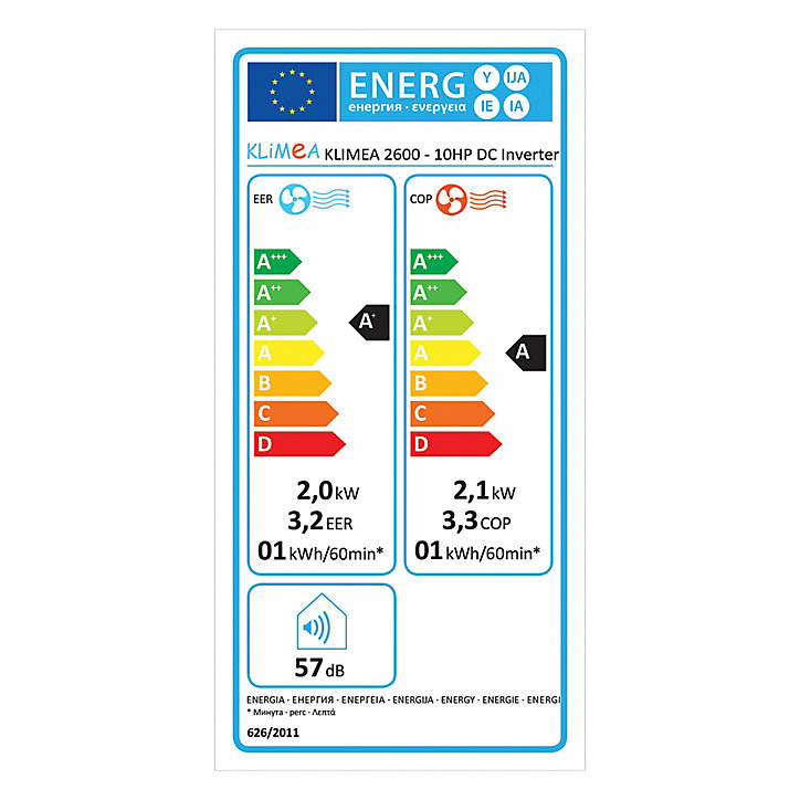 Climatiseur monobloc Klimea 10 HP DC Inverter + Wifi 2600W
