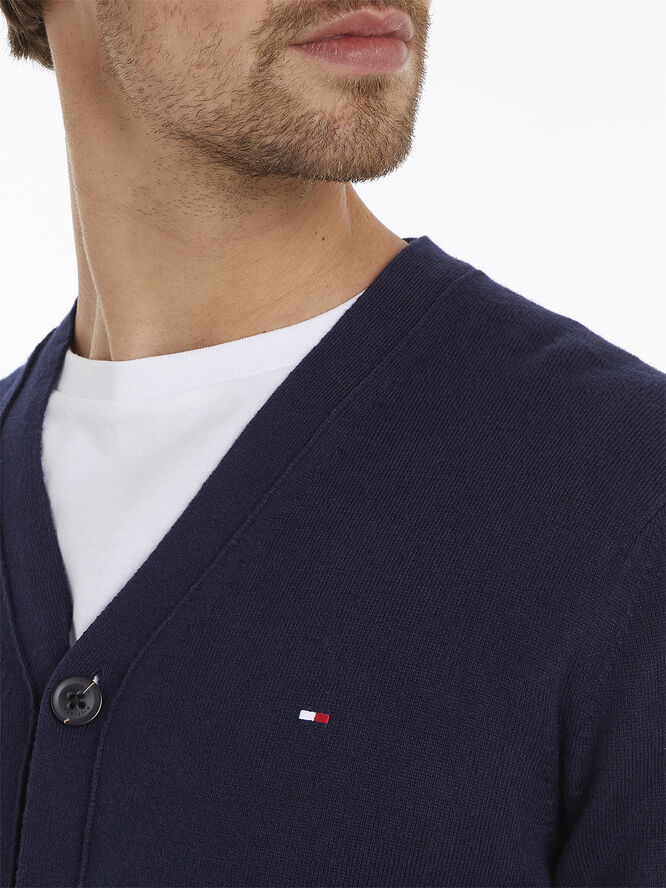 Tommy Hilfiger PIMA ORG CTN CASHMERE CARDIGAN Desert sky