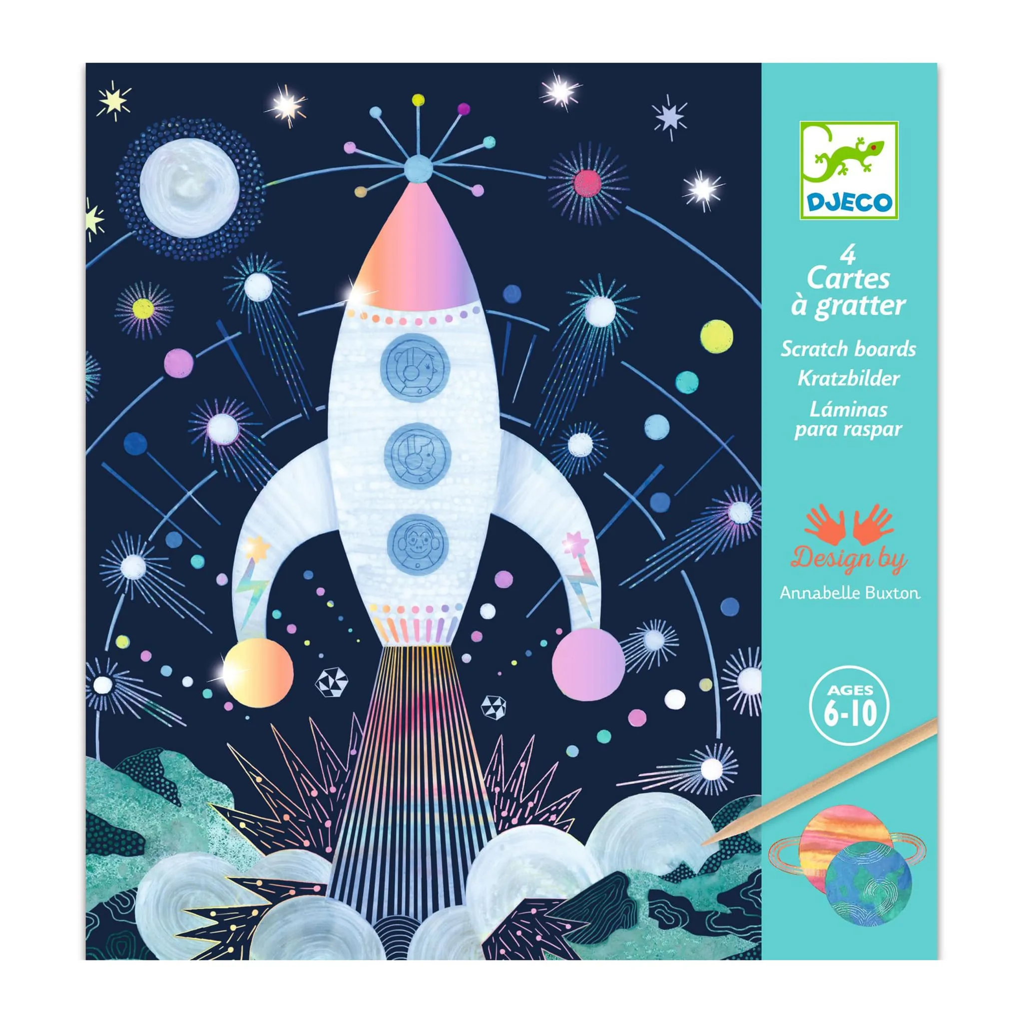 Djeco Cartes à gratter - Mission cosmique