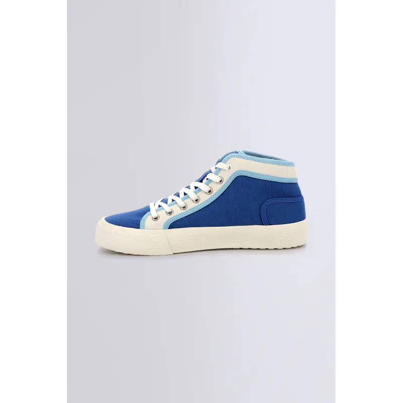 ARVEILER BLEU BLANC SNEAKERS HAUTES Textile Femme