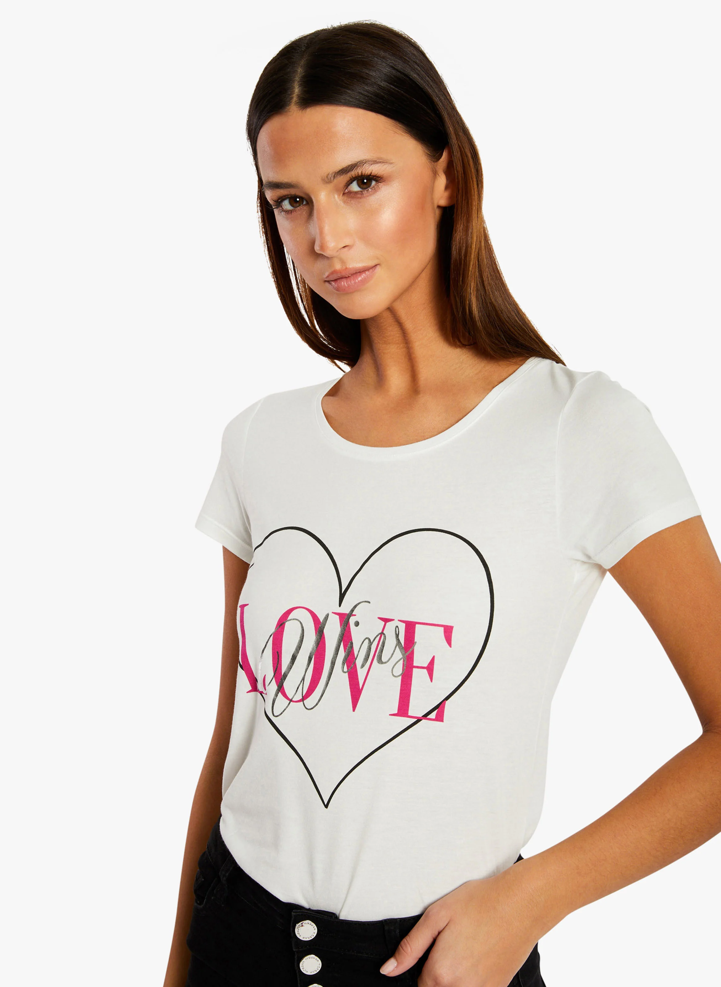 DWIN - Tee shirt sérigraphié en coton| Blanc