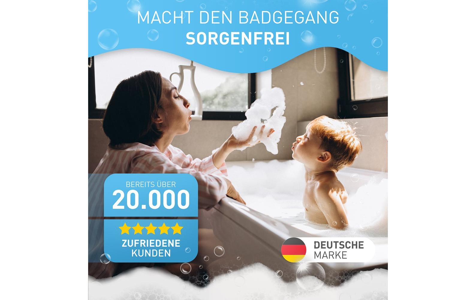 Badteppich rutschfest, BPA-frei 40 x 100 cm, WeissBadewannenmatte 100 x 40 cm