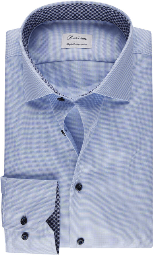 Stenströms Slimline, C75 RM cuff Contrast Blue