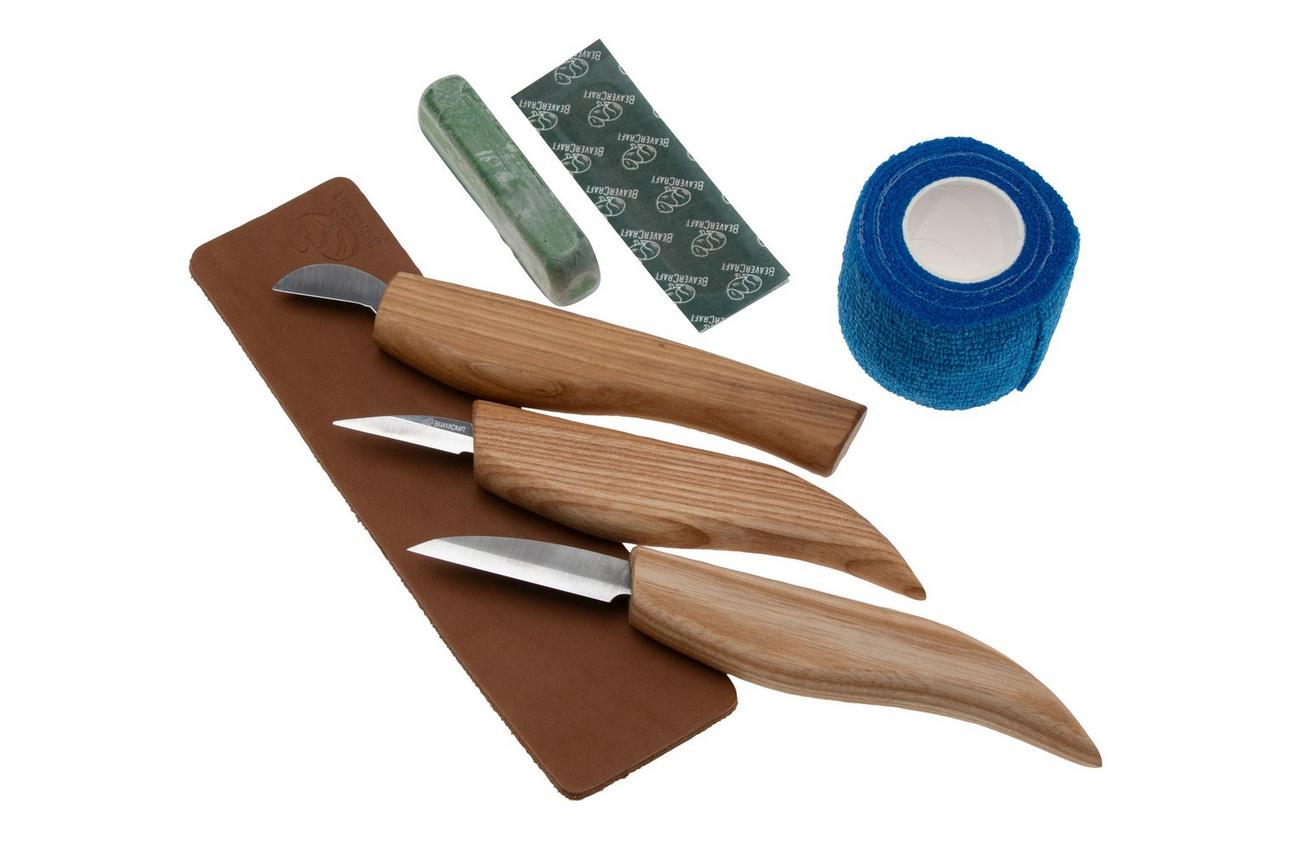 BeaverCraft S15 Starter Chip and Whittle Knife Set, houtsnijset